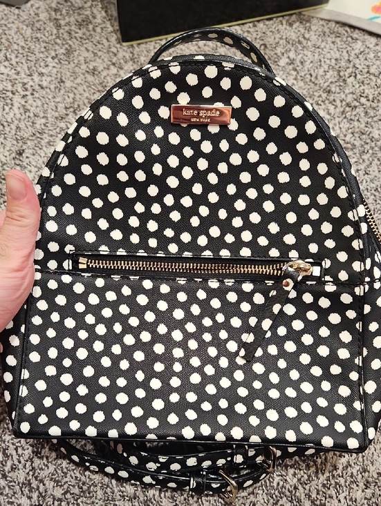 kate spade mini backpack black and white Reinvent your personality with this black backpack from Kate Spade Kate Spade Two Tone Leather